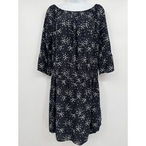 Sanctuary Black and White Leaves Mini Dress Size S/M Rayon Casual Office Summer